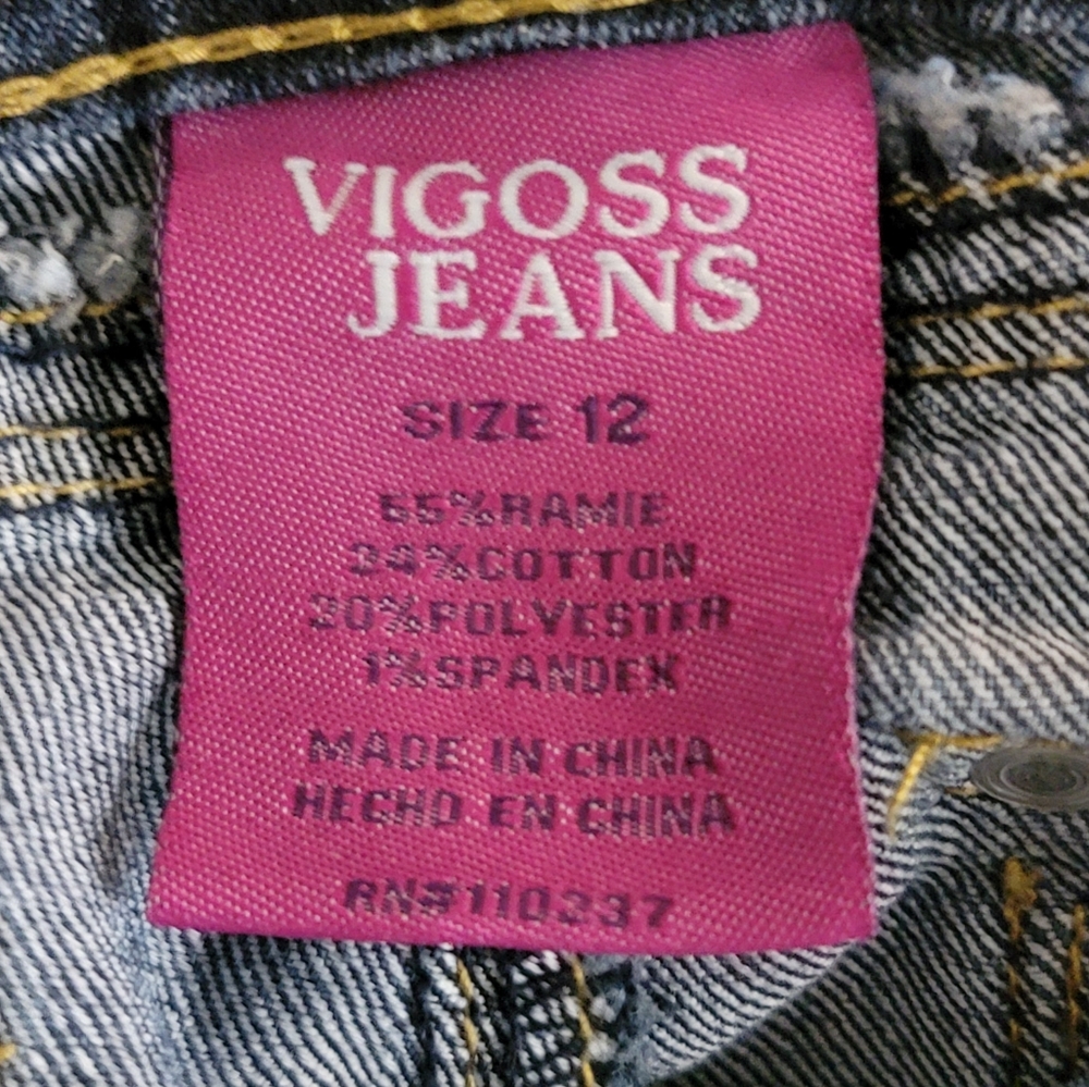 Vigoss blue jeans size girl 12 - Picture 6 of 7